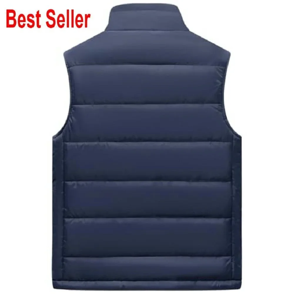 Men's Lightweight Softshell Vest Windproof Sleeveless Jacket Golf Running Hiking